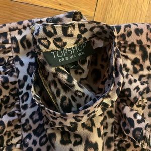 Feminine animal print mini dress